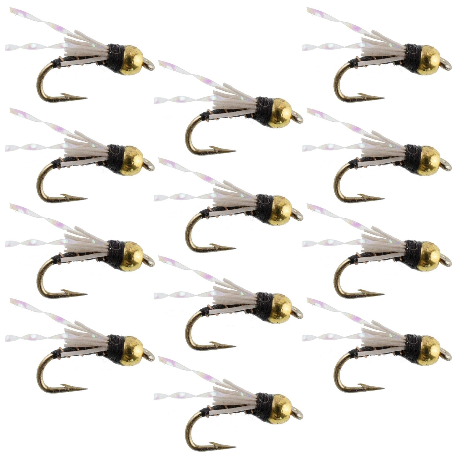 Beadhead Black 3 Dollar Dip Serendipity Nymph - 1 Dozen Flies Size 16