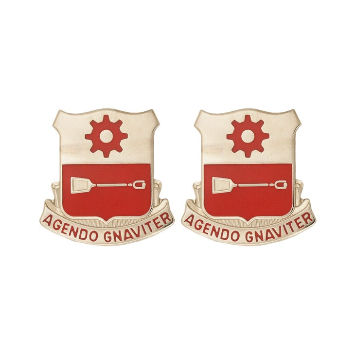 577th Engineer Battalion Unit Crest - Pair - AGENDO GNAVITER