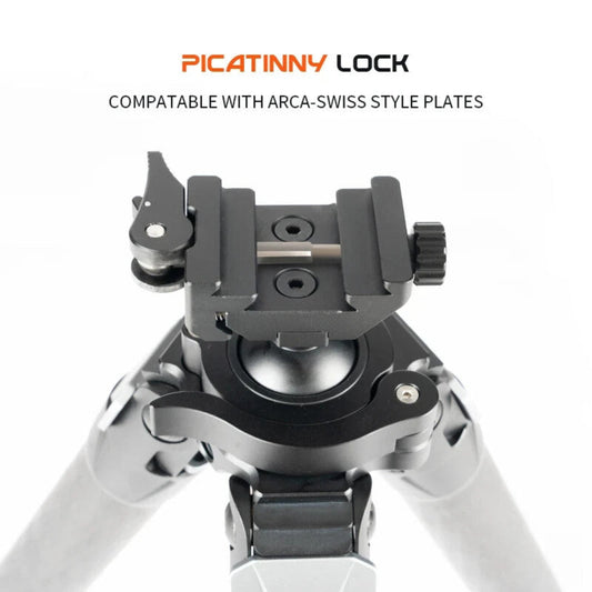 Linkogear HT-324C Carbon Fiber Tripod – Picatinny/Arca, 64" Max, 66lb Capacity - Black