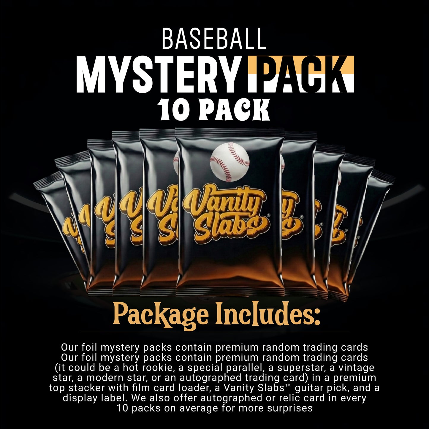 Baseball Mystery 10 Ultimate Elite Packs (Loaded with Goodies) Great Party Favors