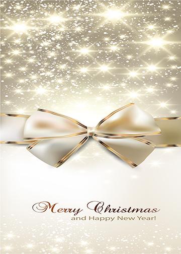 Merry Christmas Golden Bow