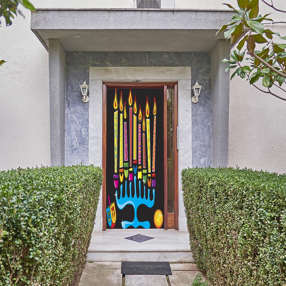 Colorful Menorah Candles
