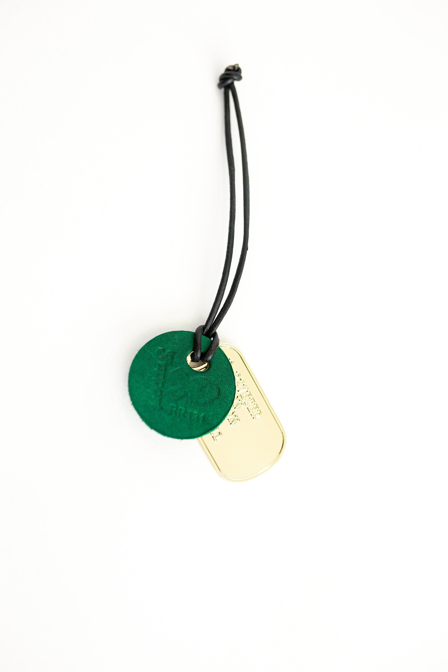 Support Tag | Green Beret + Black Leather