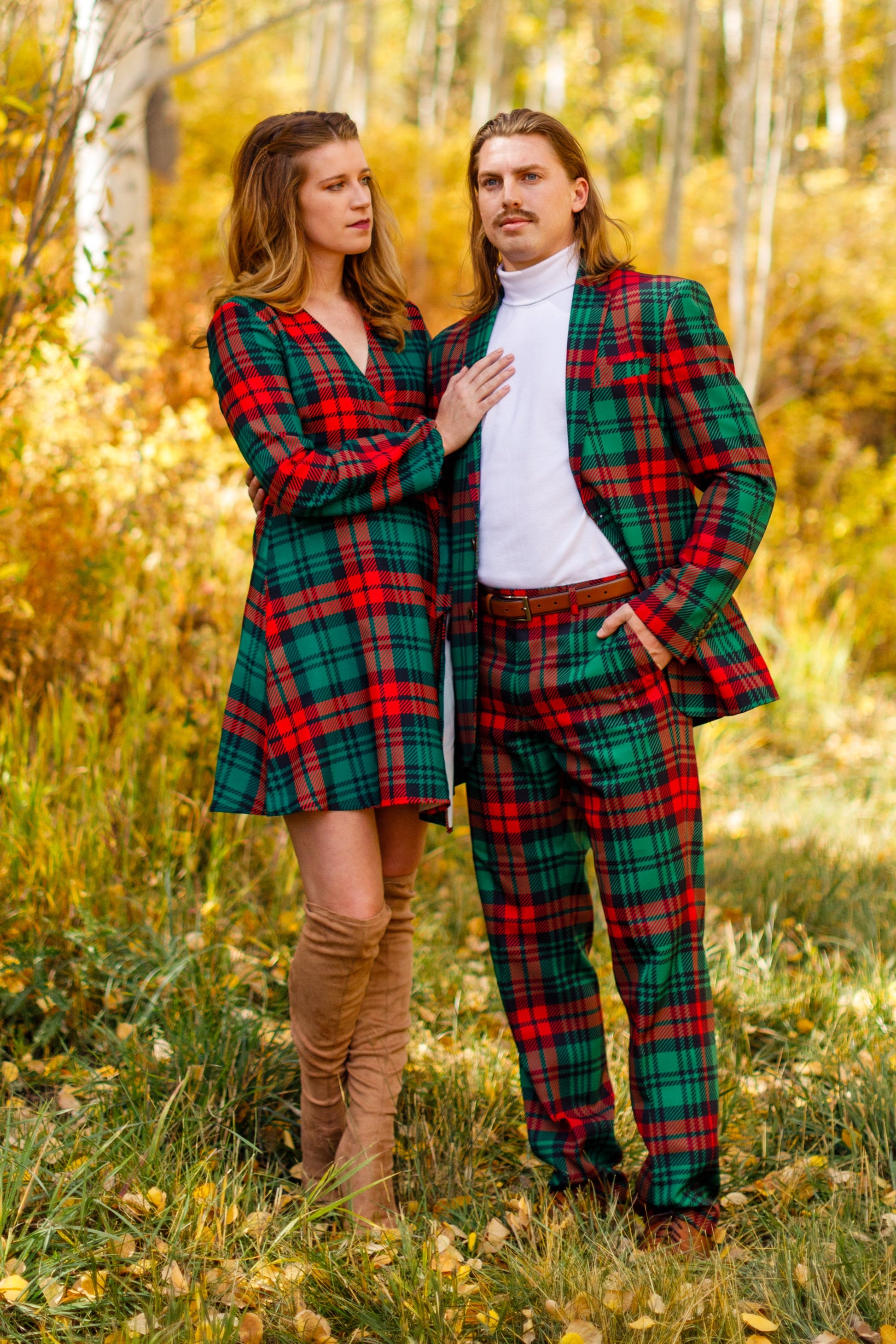 Shinesty The Lincoln Log Love Lady | Plaid Christmas Wrap Dress - Size XL, Red Shinesty The Lincoln Log Love Lady | Plaid Christmas Wrap Dress - Size XL, Red