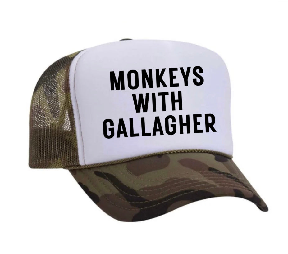 Monkeys With Gallagher Trucker Hat