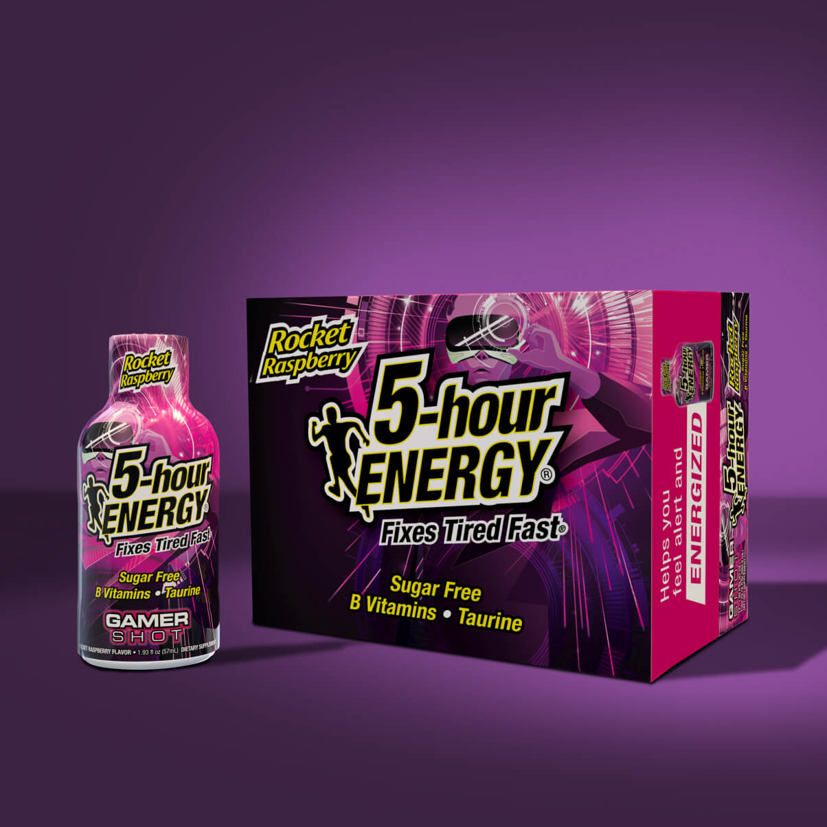 24 Pack 5-hour ENERGY Extra Strength Shots, Rocket Raspberry Flavor, 1.93 Fl Oz