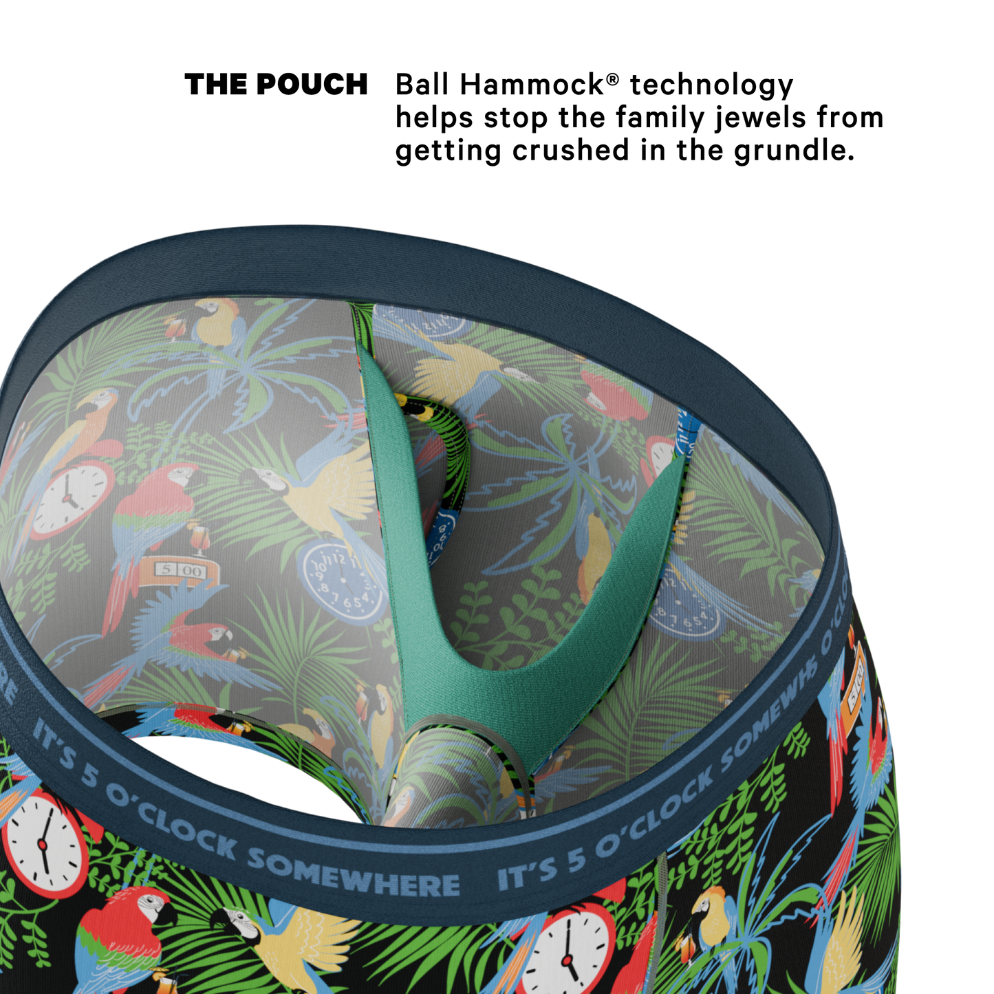 The 5 O'Clock Somewhere | Margaritaville® Ball Hammock® Pouch Underwear With Fly