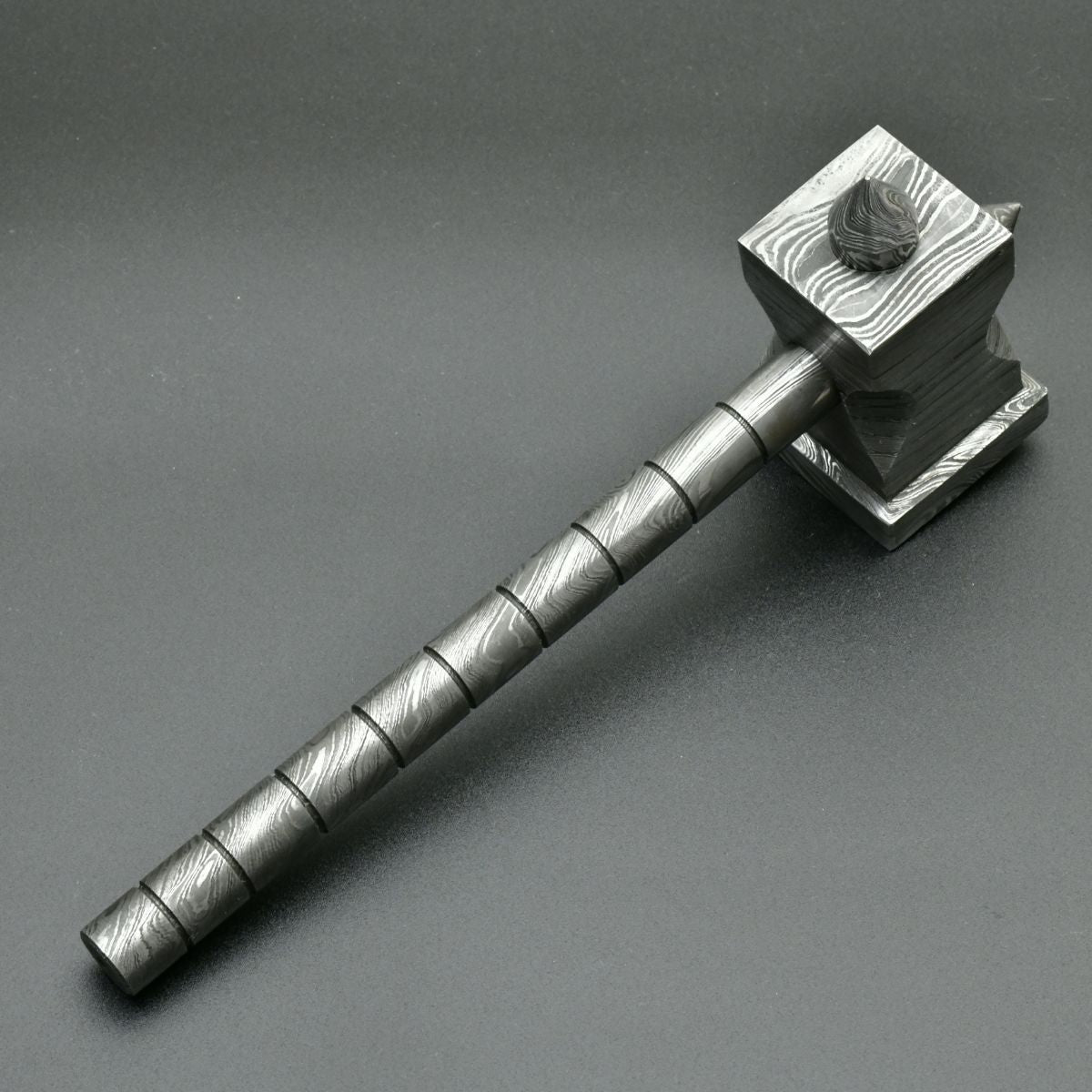 The Crusher Handmade Damascus Steel Hammer