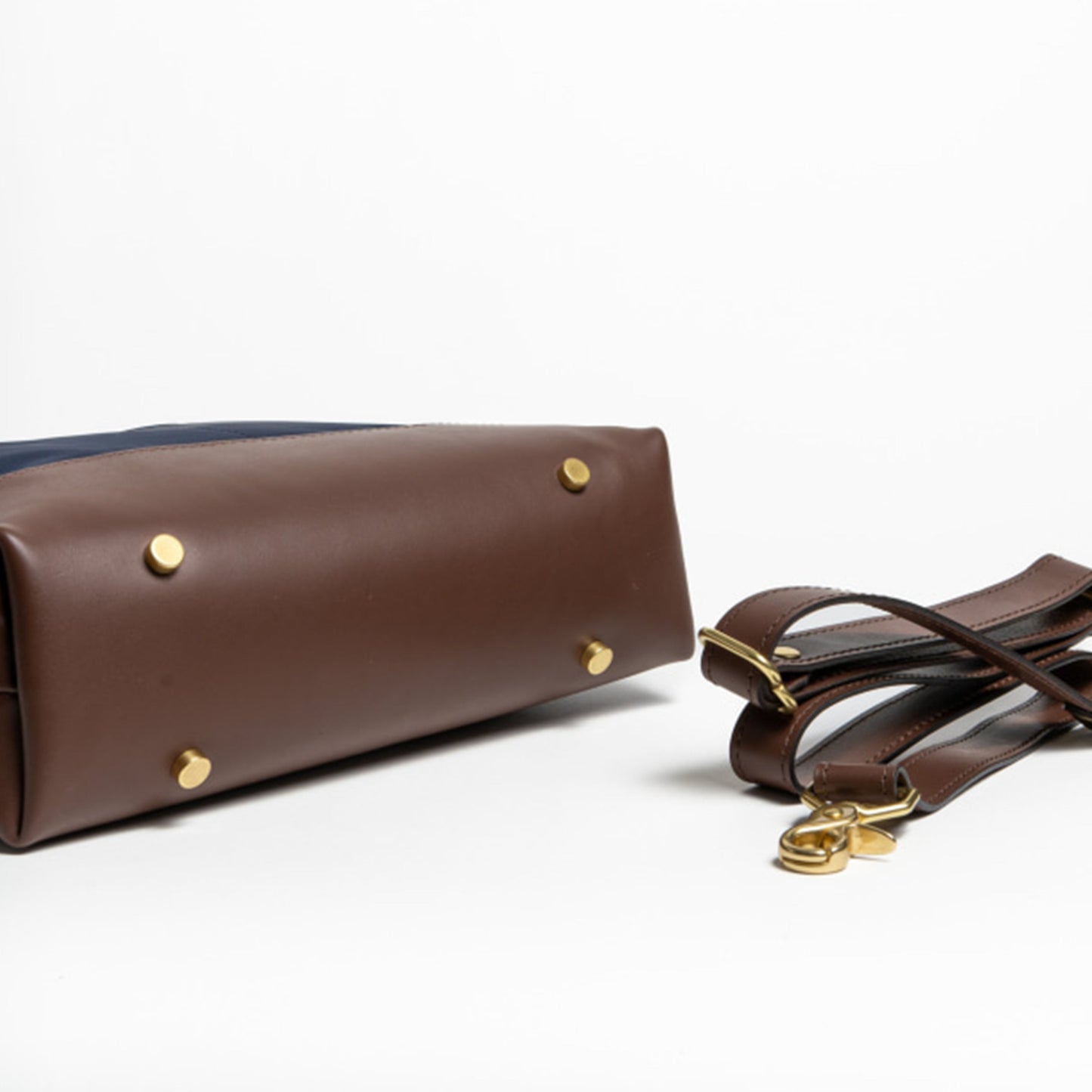 Otto | Navy Nylon + Brown Leather