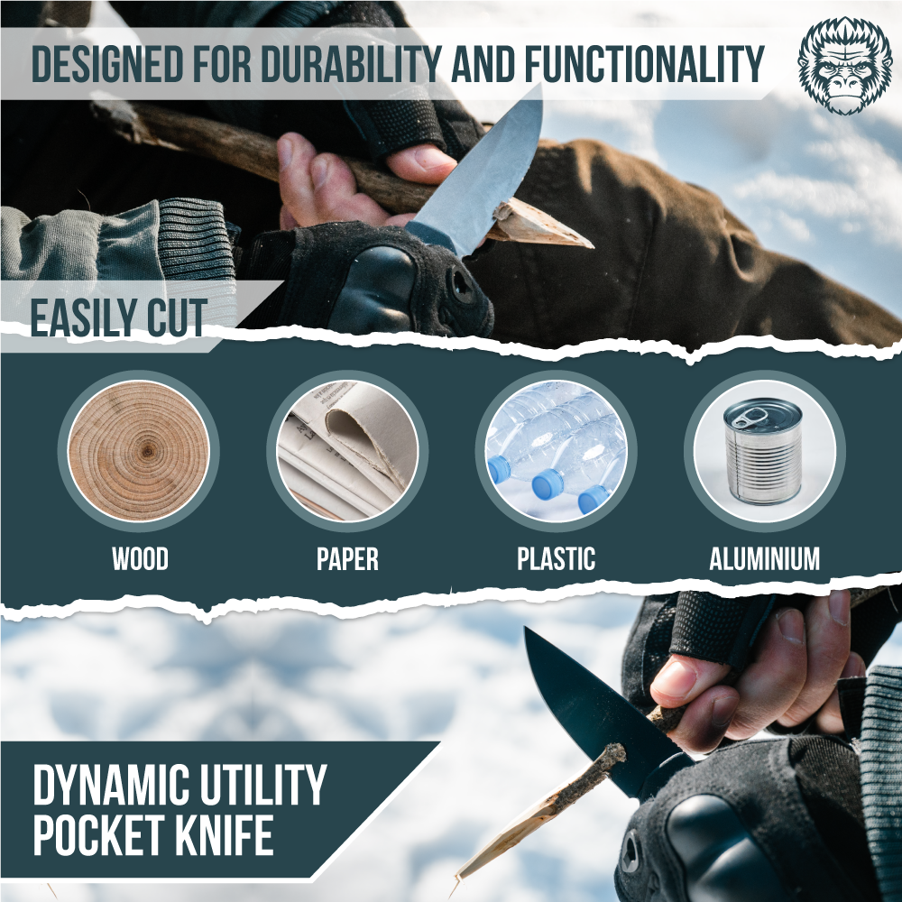 The Peasant Folding Pocket Knife Giftset for Men and Women (Red and Grey)