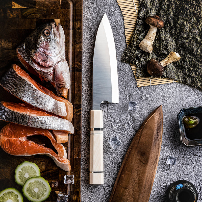 Terra Chef Knife with Faux Ivory Handle