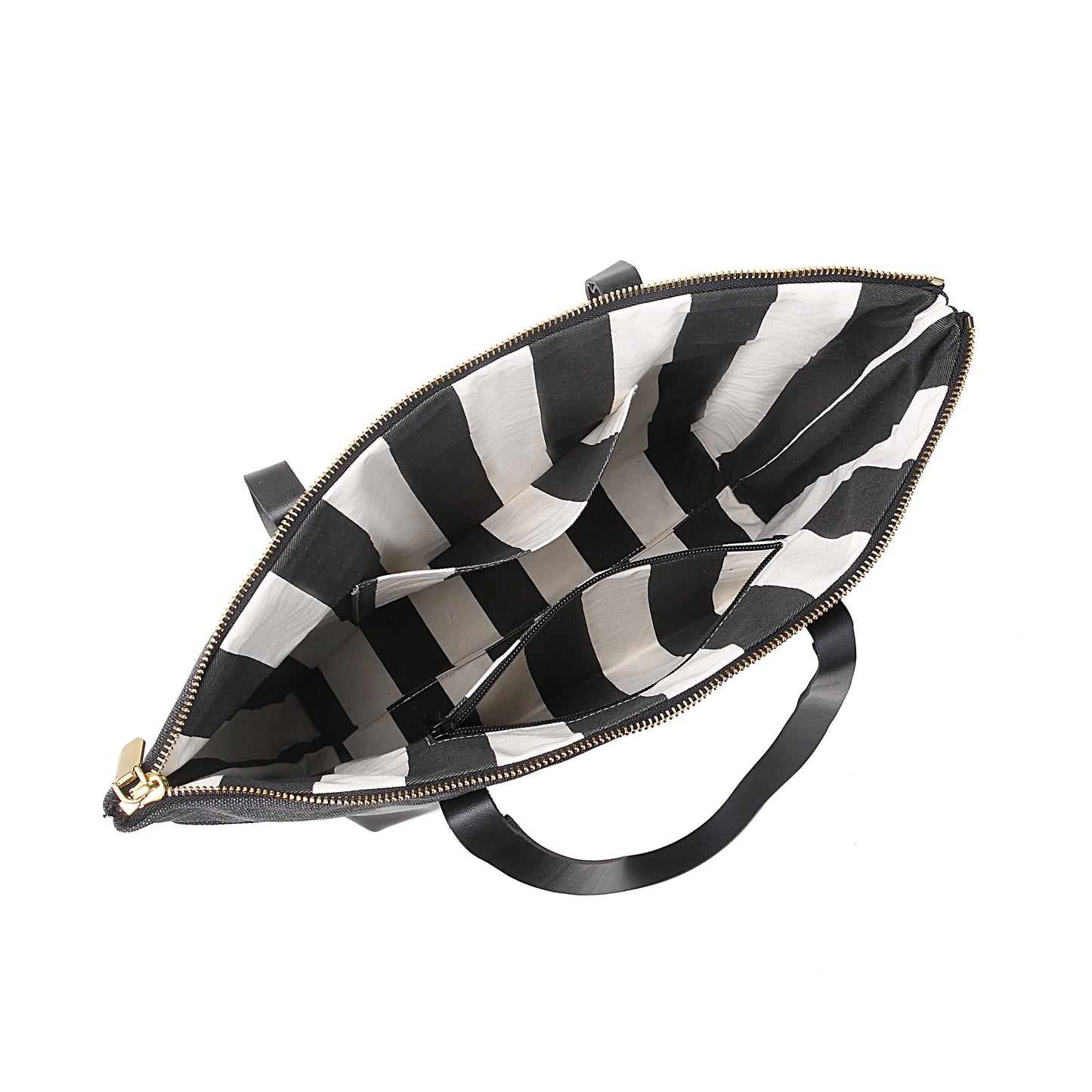 Harriet Tote Bag | Black Washed Canvas + Black Leather