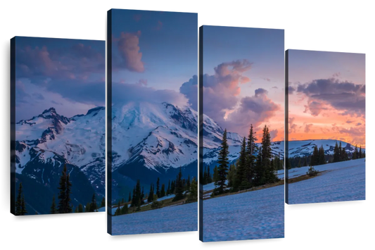 Mt. Rainier At Sunset Wall Art
