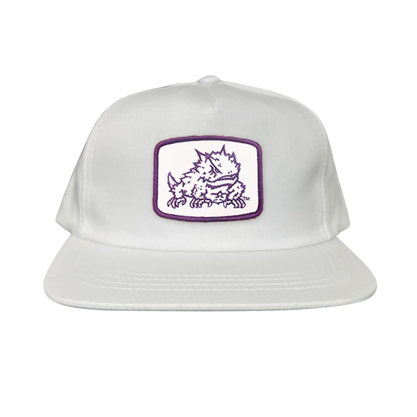 TCU Horned Frog Square Patch / Curved Bill Mesh Snapback / 121 - TCU005
