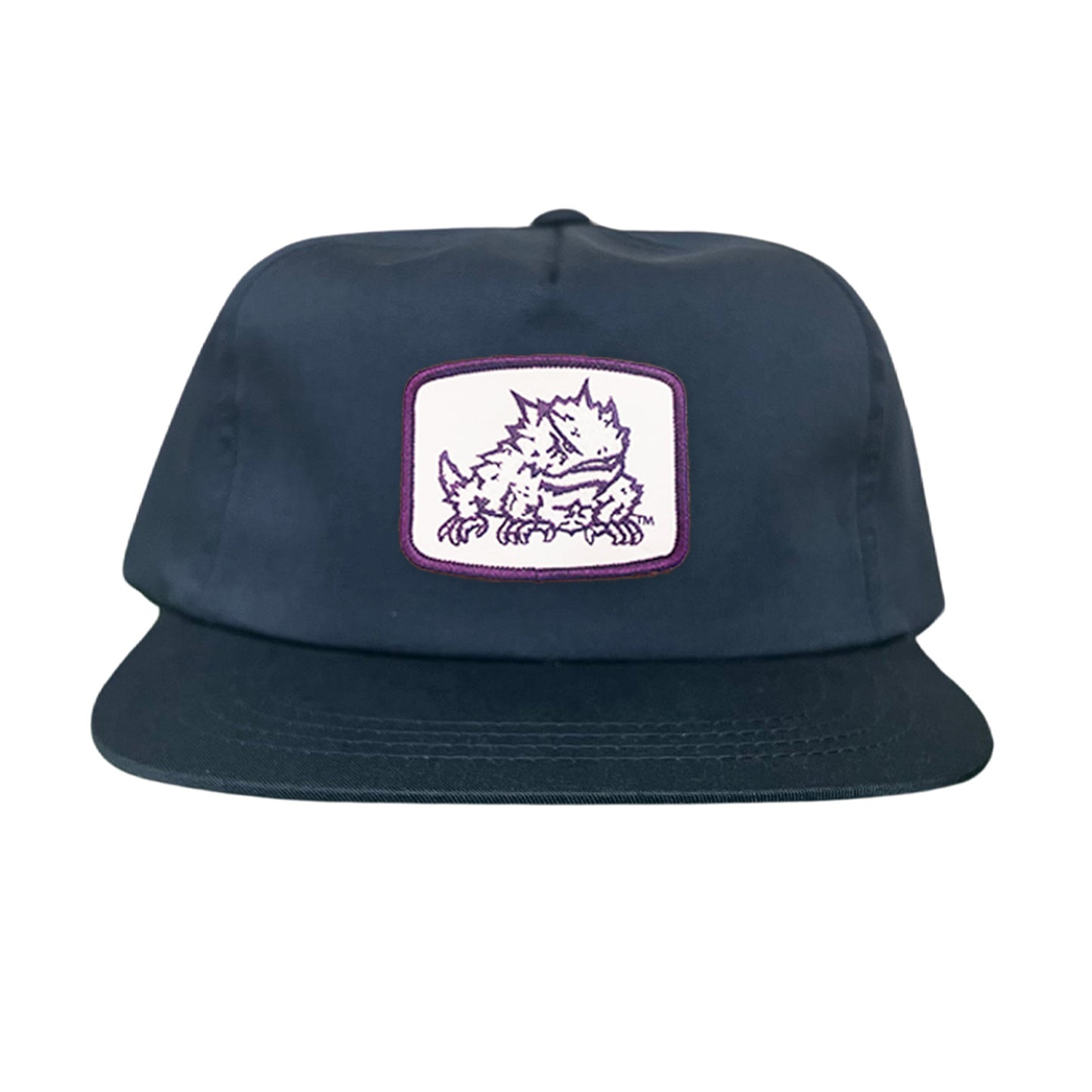 TCU Horned Frog Square Patch / Curved Bill Mesh Snapback / 121 - TCU005