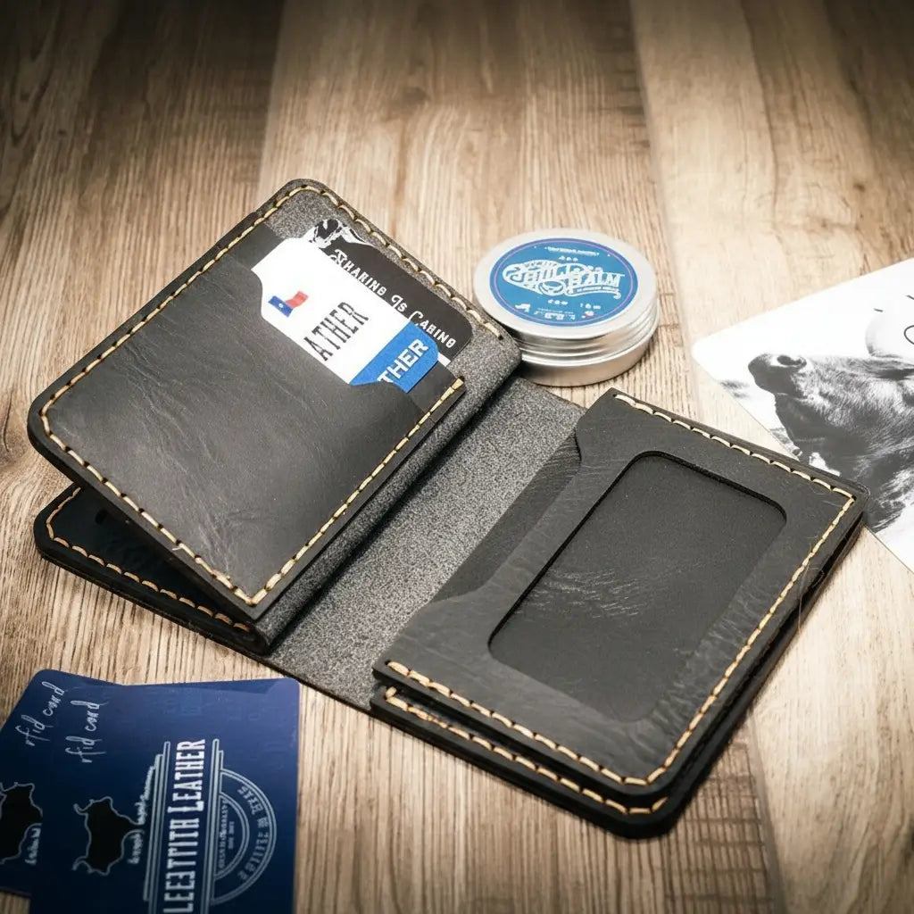 Federal Badge Wallet Small - Black