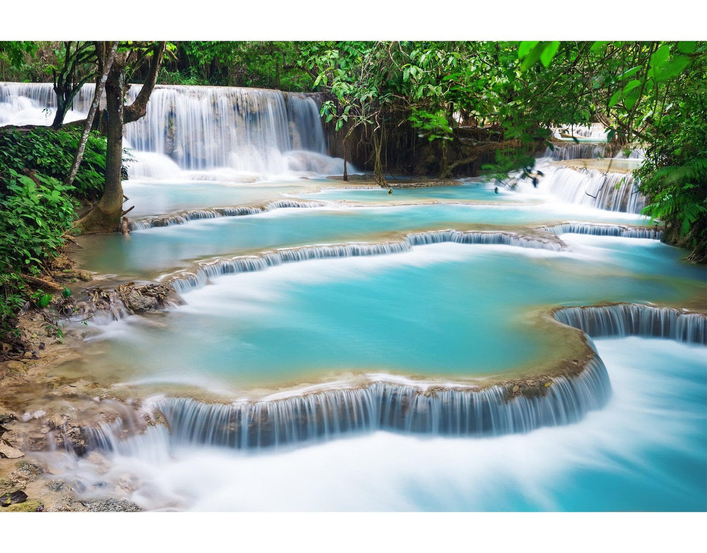 Kuang Si Thailand Waterfall Wallpaper Mural. #6041
