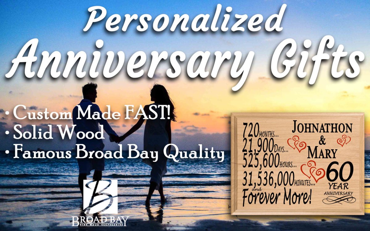 Personalized 60th Anniversary Gift – Custom Wood Keepsake for Husband, Wife, or Couple