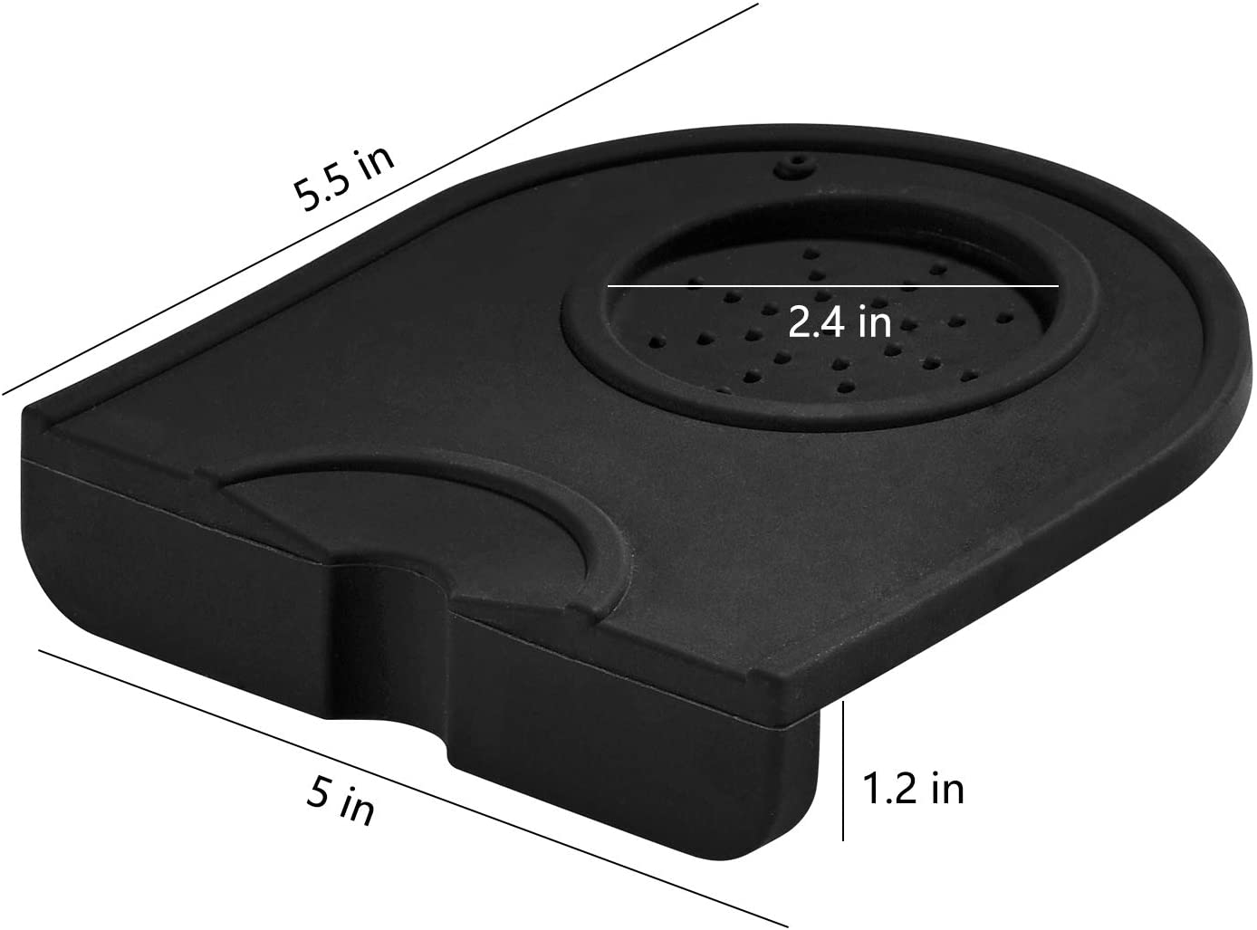Espresso Coffee Tamping Mat Anit-Slip Black