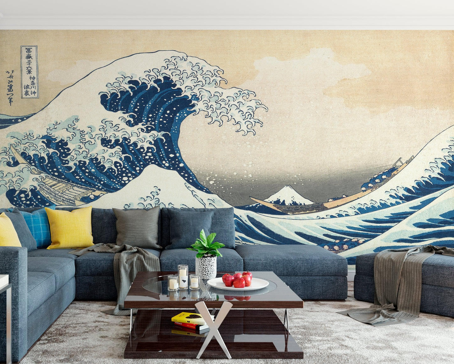 The Great Wave off Kanagawa by Katsushika Hokusai Wall Mural. #6121