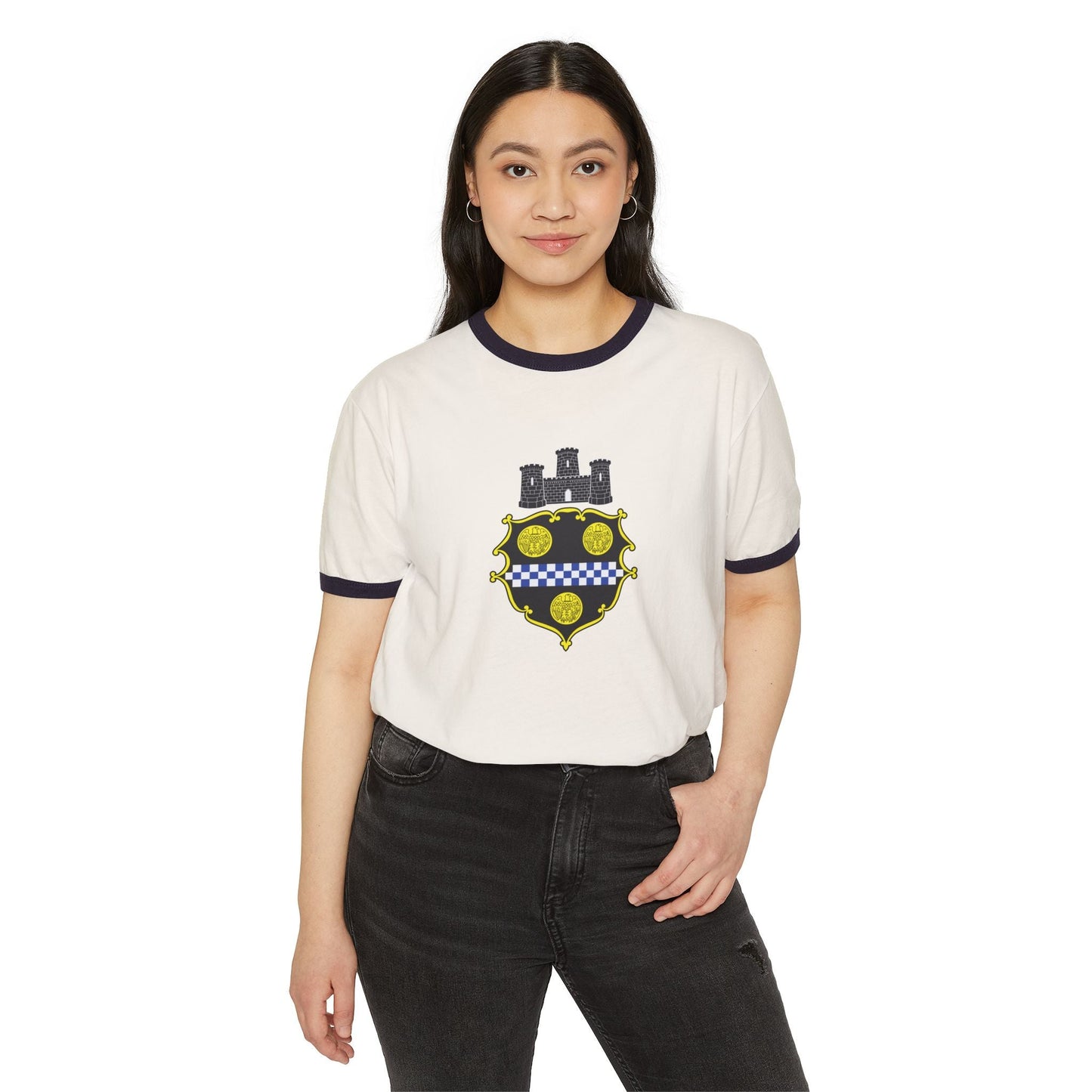 City of Pittsburgh Coat of Arms Classic Ringer T-shirt - Next Level 3604
