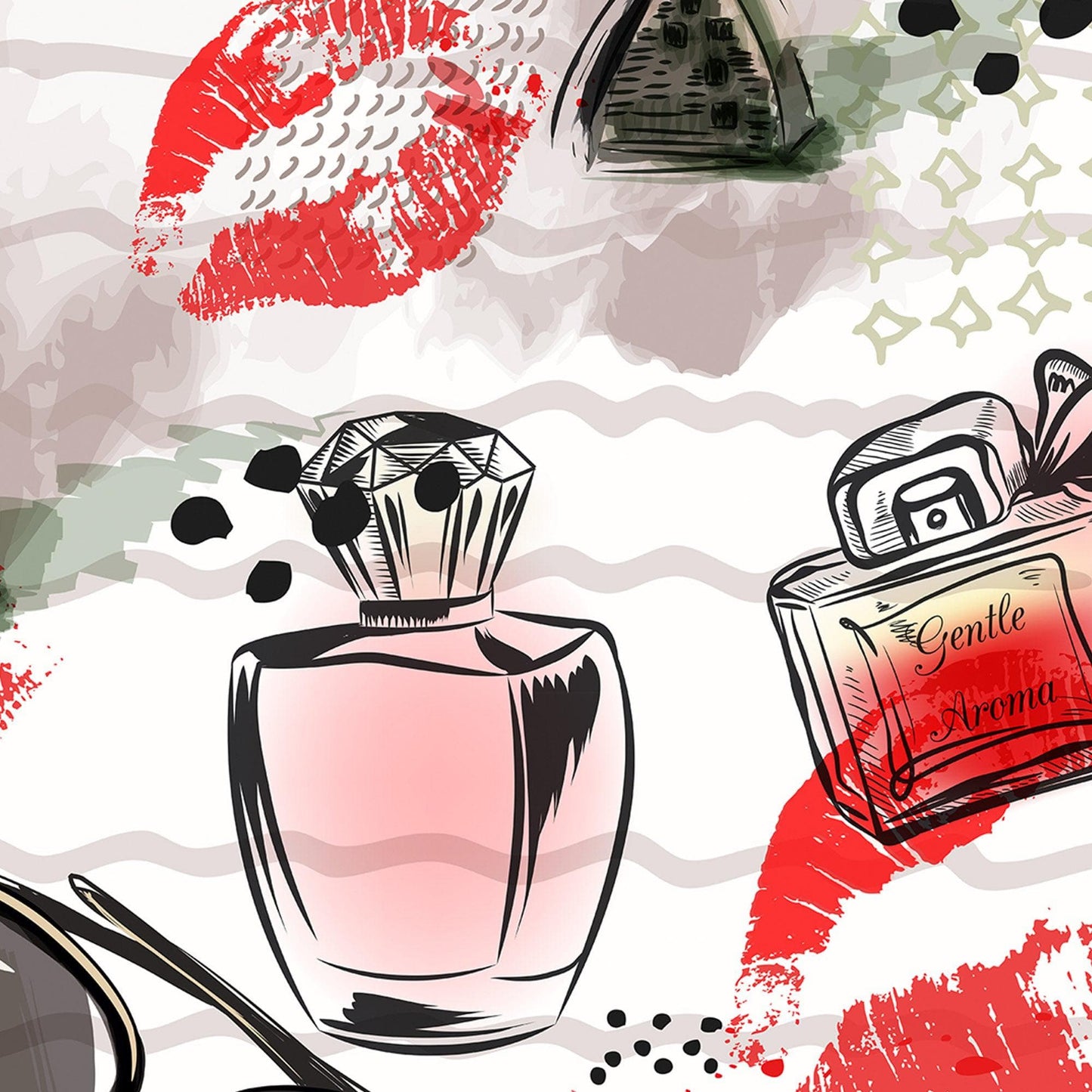 Fashion Cosmetic Make-up Peel and Stick Wallpaper | Removable Wall Mural #6214