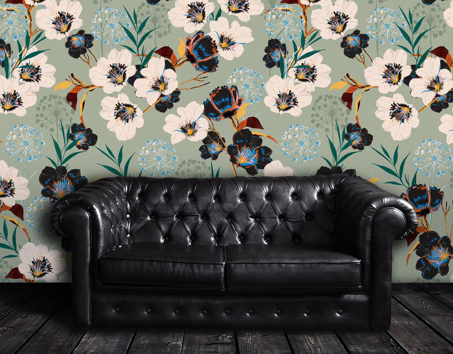 Flower Blossom Botanical Gardens Design Mural. #6219