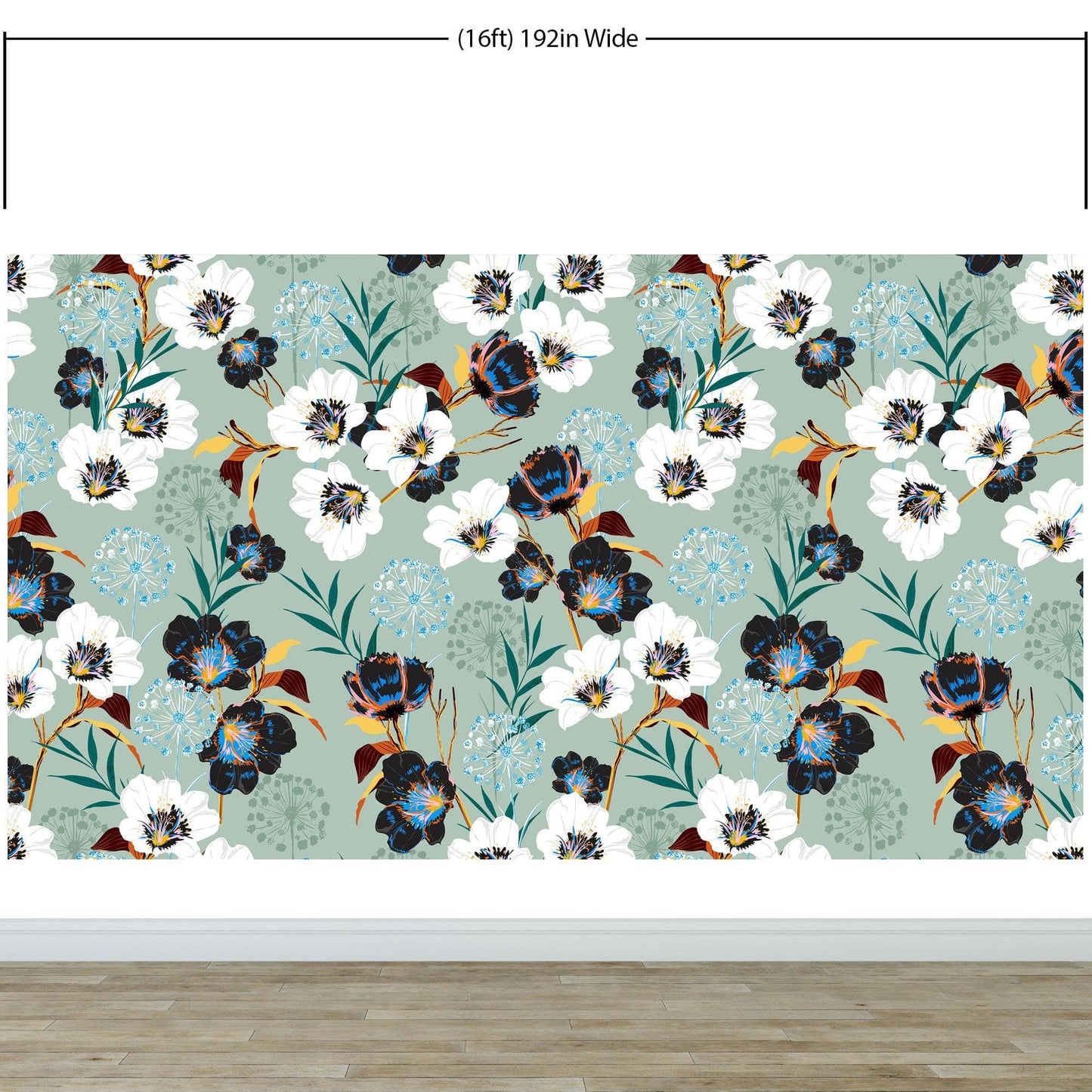 Flower Blossom Botanical Gardens Design Mural. #6219