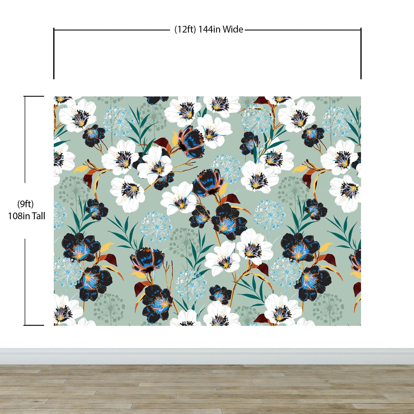 Flower Blossom Botanical Gardens Design Mural. #6219