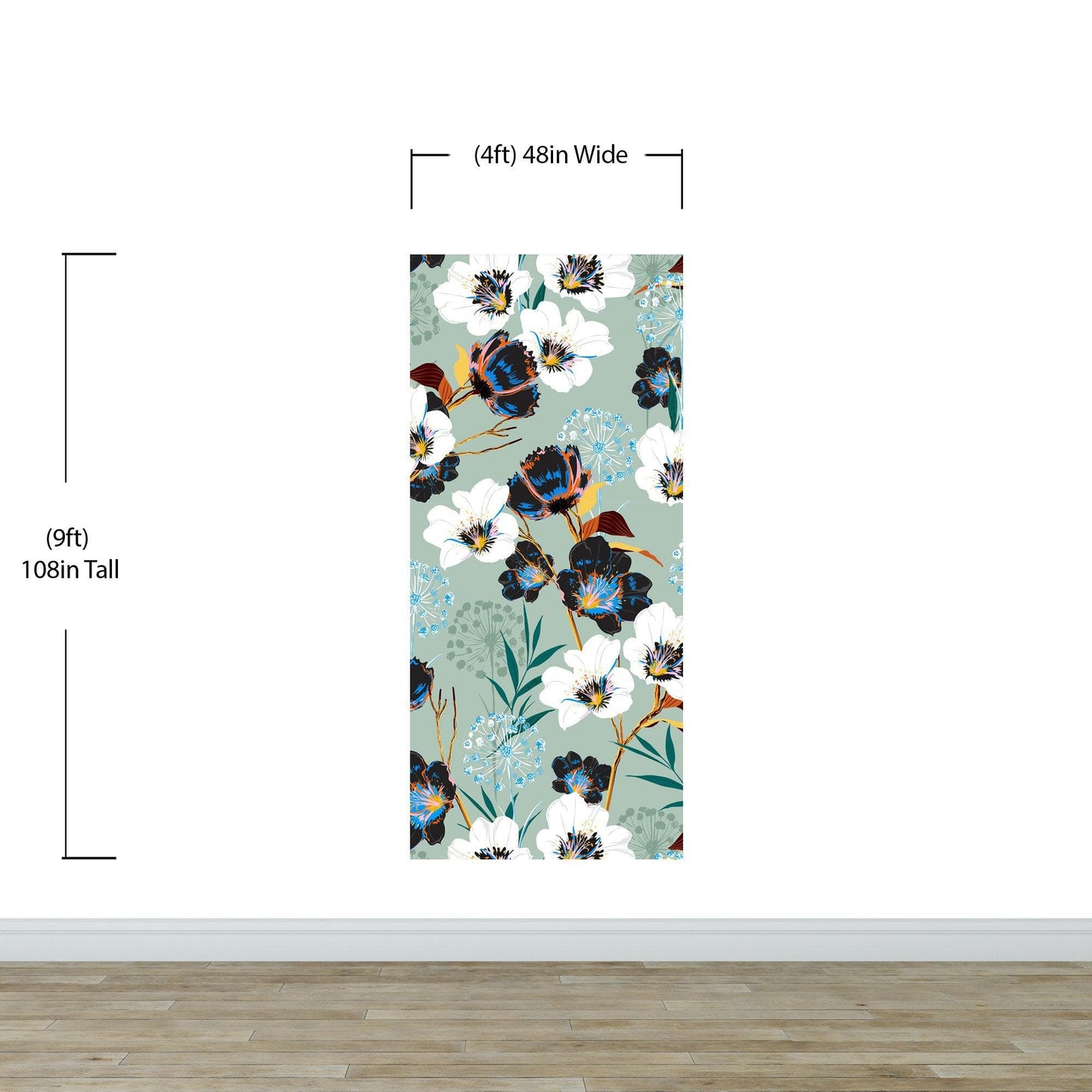 Flower Blossom Botanical Gardens Design Mural. #6219