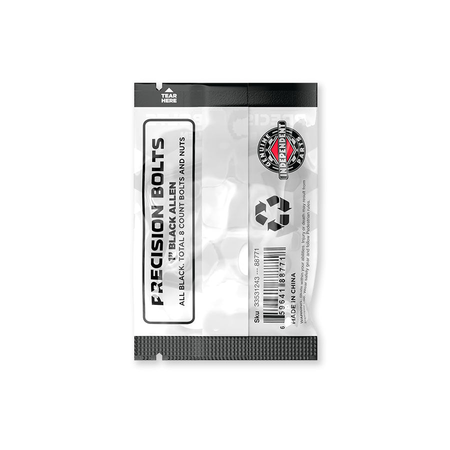 Independent Truck Co. Genuine Parts 1" Allen Black Skateboard Mounting Hardware