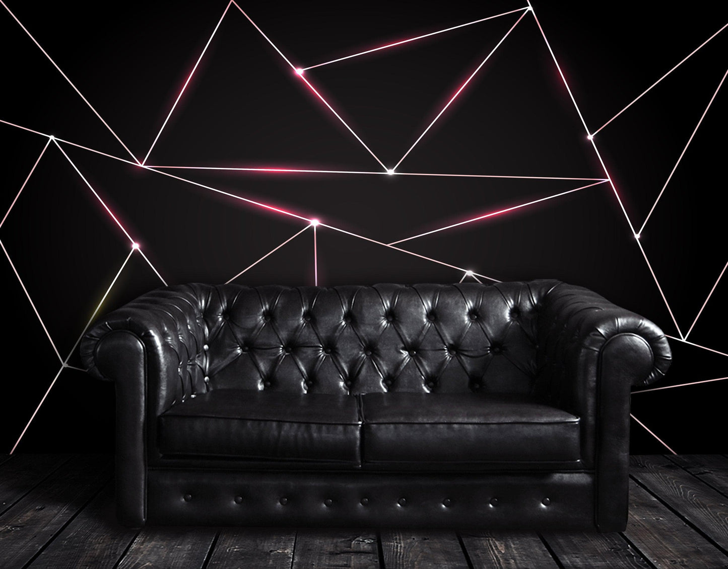 Luxury Polygonal Triangle Pattern Lines Shape. Peel and Stick Wall Mural. #6251