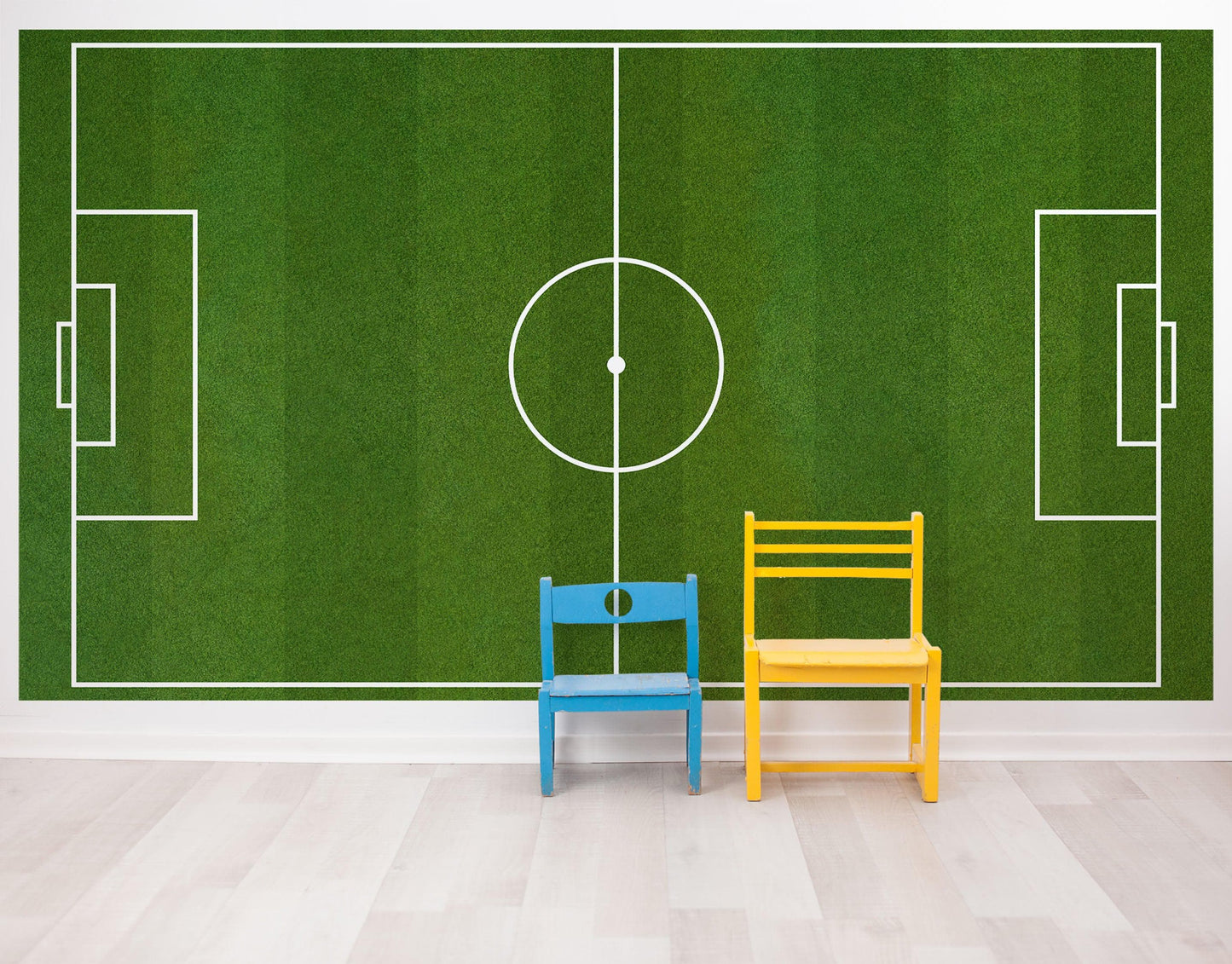 Soccer Field Wallpaper. Football Pitch Wallpaper. Peel and Stick Wall Mural. Soccer Stadium Wallpaper. #6465