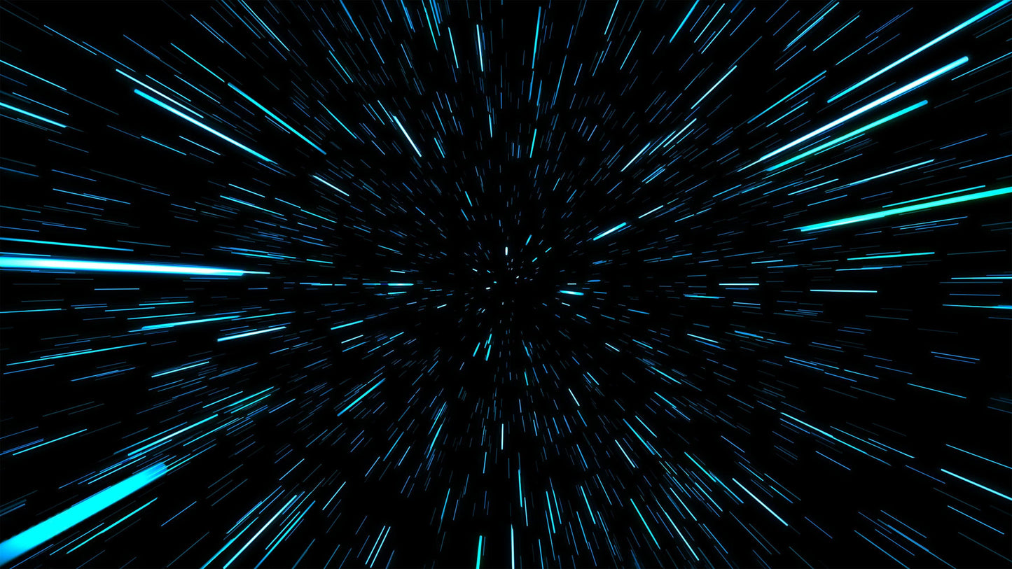 Lightspeed Through Hyperspace Wall Mural. Peel and Sticker Wallpaper. #6286