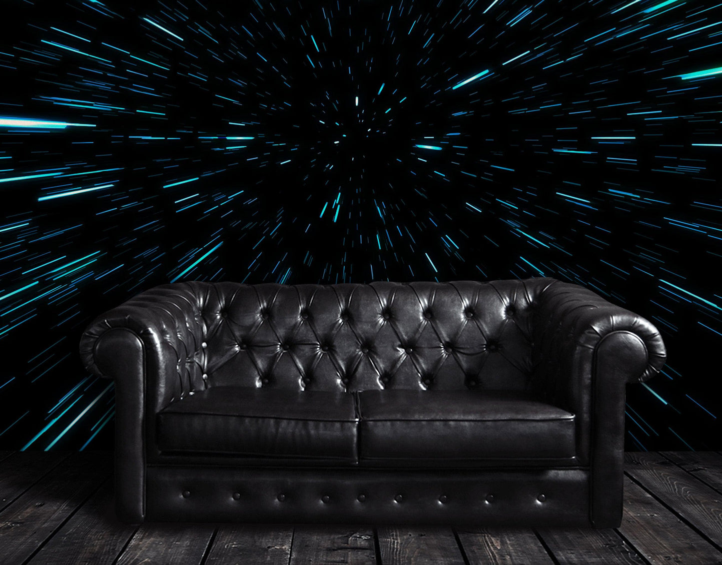 Lightspeed Through Hyperspace Wall Mural. Peel and Sticker Wallpaper. #6286