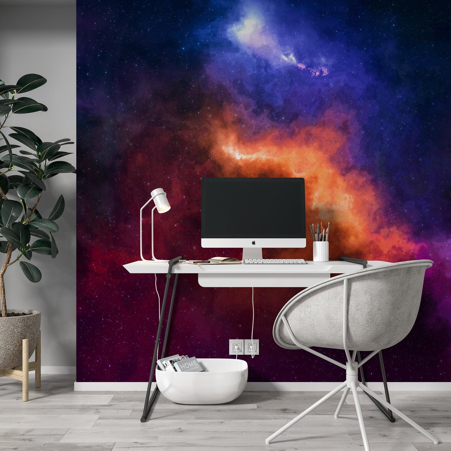 Space Galaxy Nebula Wall Mural Peel and Sticker Wallpaper. #6295