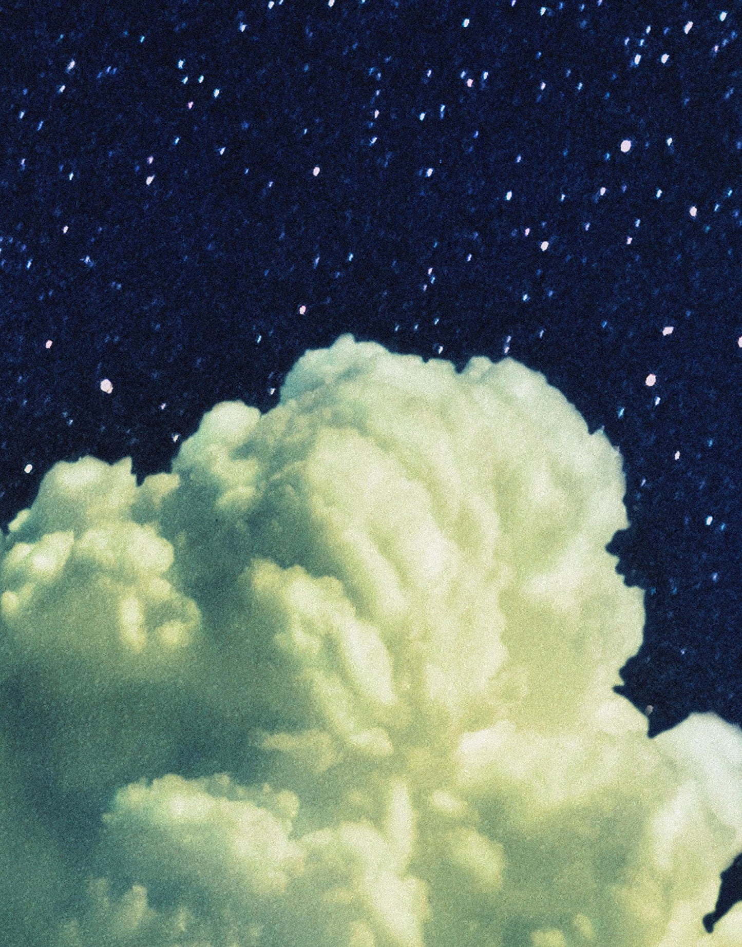 Dreamy Cloudy Night Among the Stars Wall Mural. Abstract Night Sky, Stars and Clouds. Peel and Stick Wallpaper. #6300