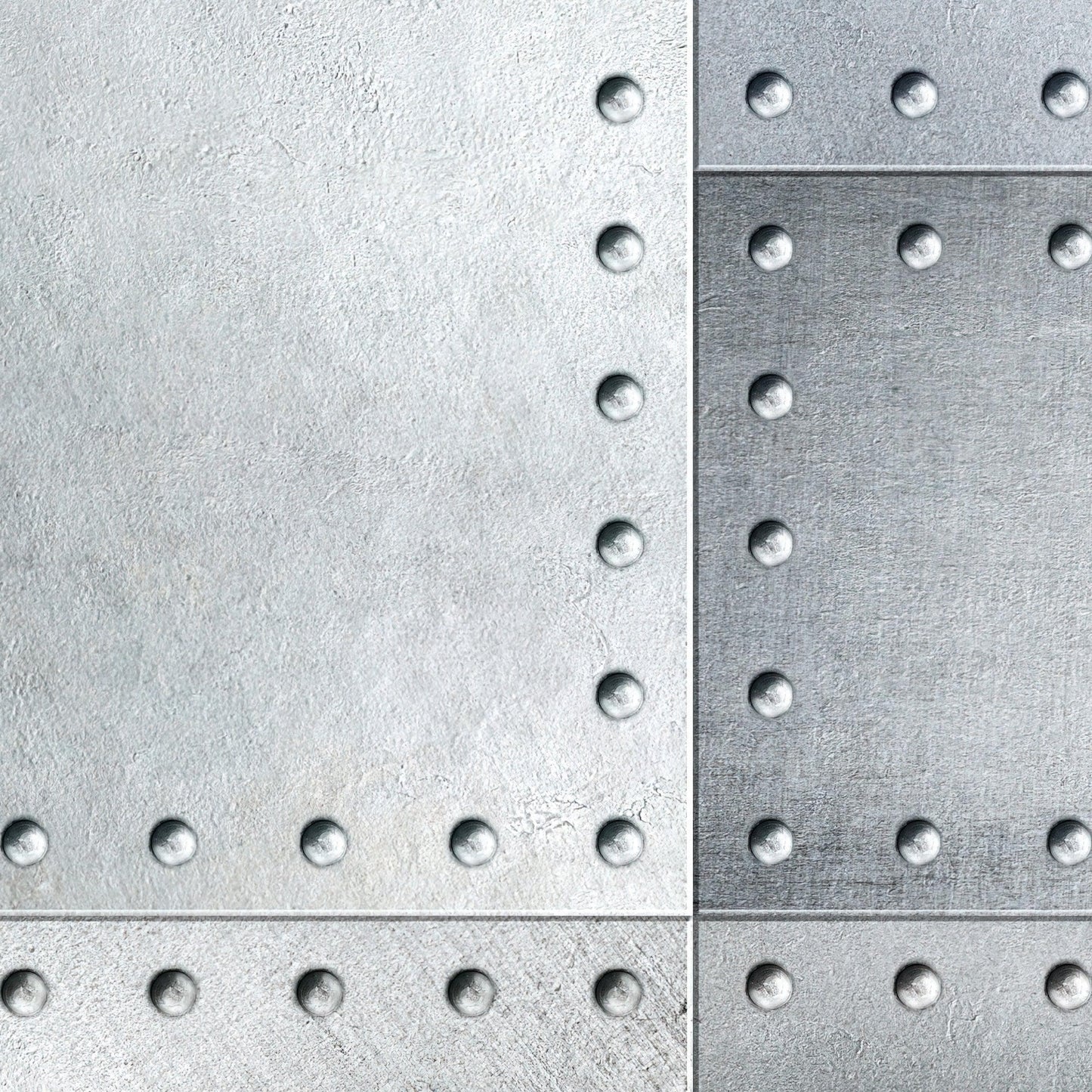 Stainless Steel Metal Grunge Design Wall Mural. Industrial Theme Peel and Stick Wallpaper. #6350