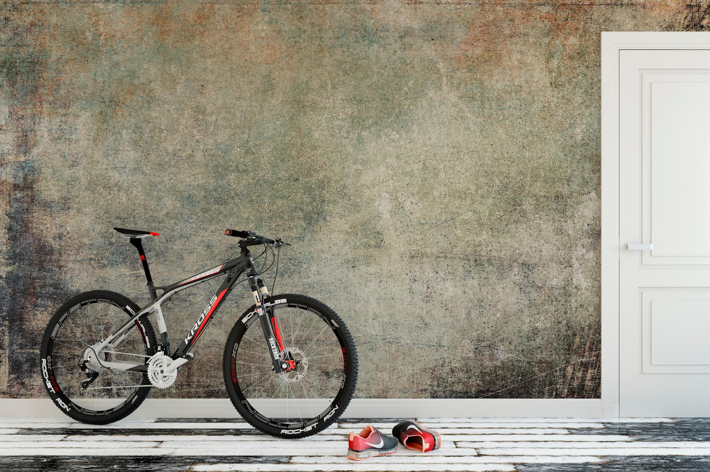 Rustic Concrete Wallpaper Wall Decor. Modern Minimalistic Self Adhesive Peel and Stick Wall Mural. #6367