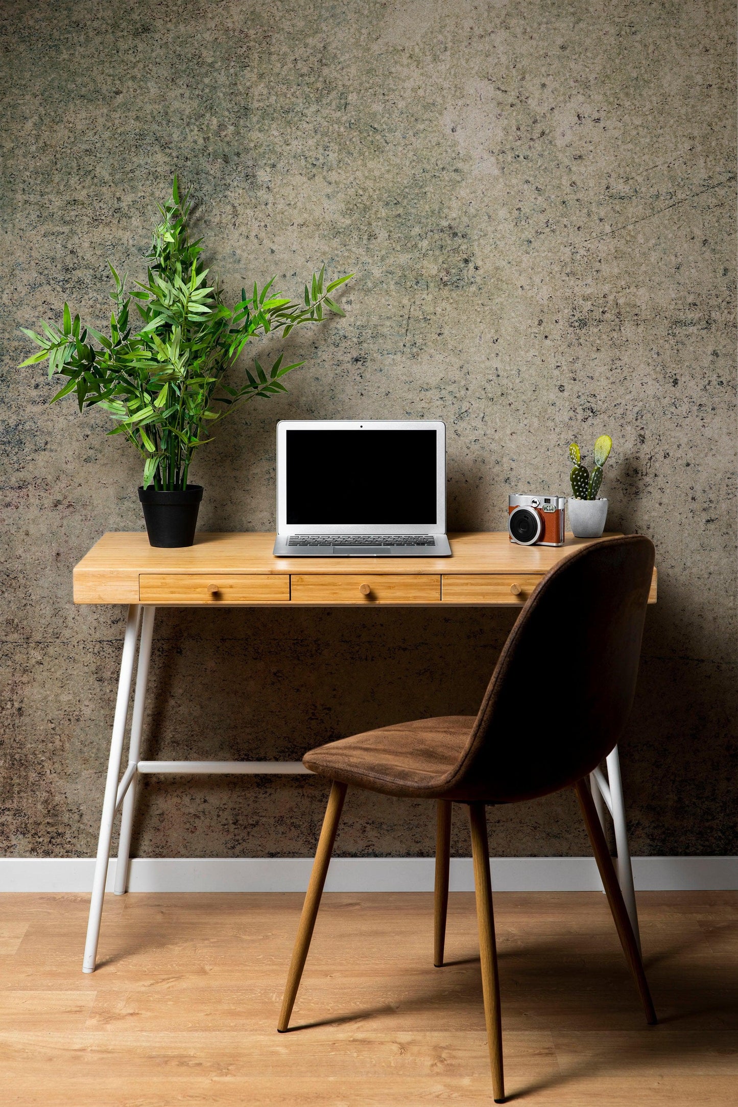 Rustic Concrete Wallpaper Wall Decor. Modern Minimalistic Self Adhesive Peel and Stick Wall Mural. #6367