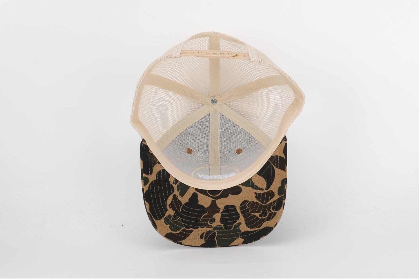 Camo Snapback Hat with Interchangeable Velcro Logo Patch