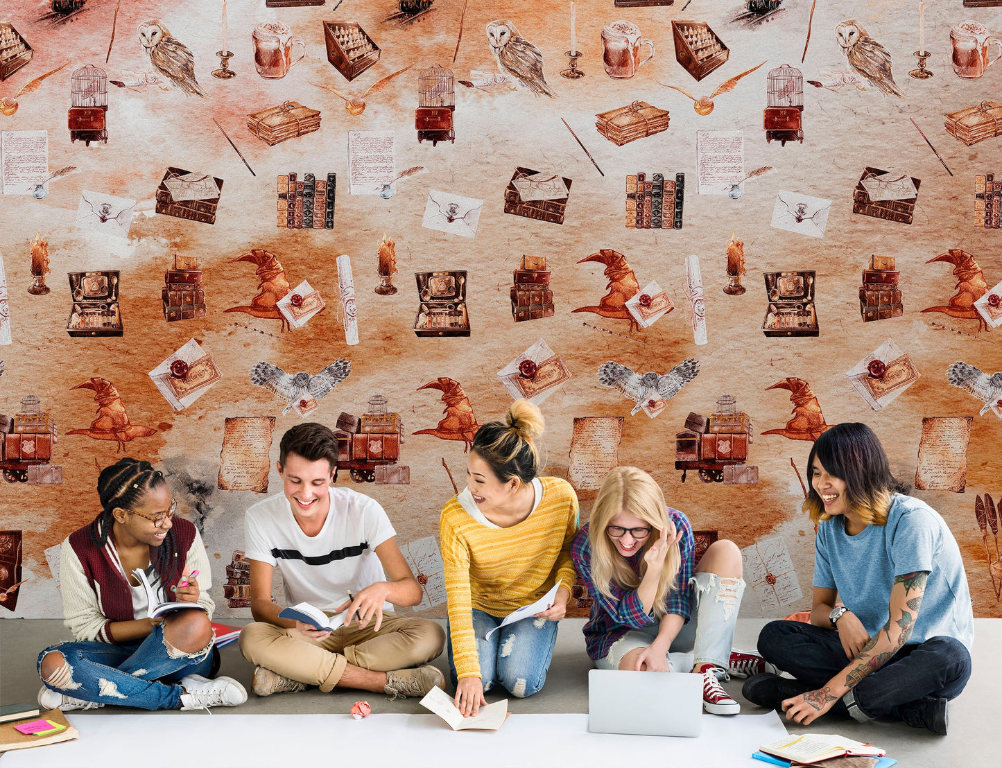 Wizardly World Fantasy Wallpaper Pattern. #6374