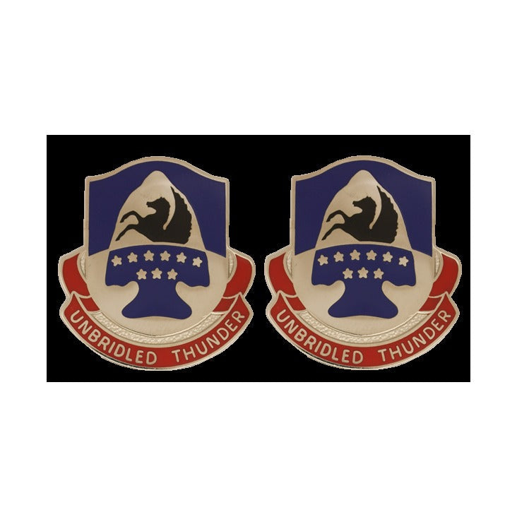 63rd Aviation Brigade Unit Crest - 1 Pair - UNBRIDLED THUNDER