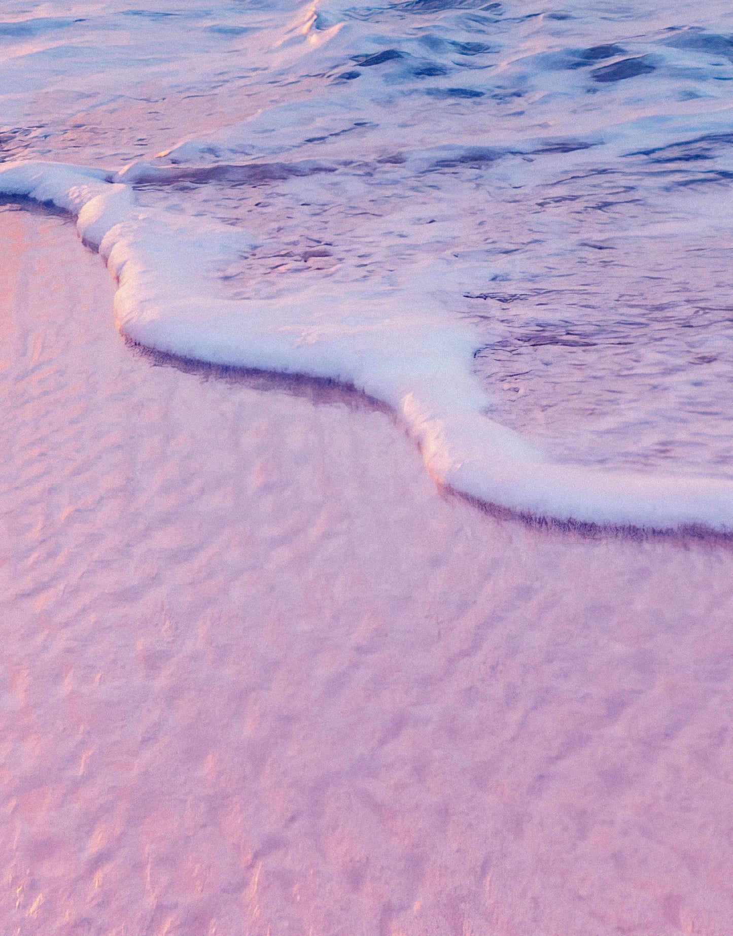 Pastel Color Sunset over Paradise Beach Wall Mural. Pastel Pink and Blue Color Scheme Peel and Stick Wallpaper. #6404