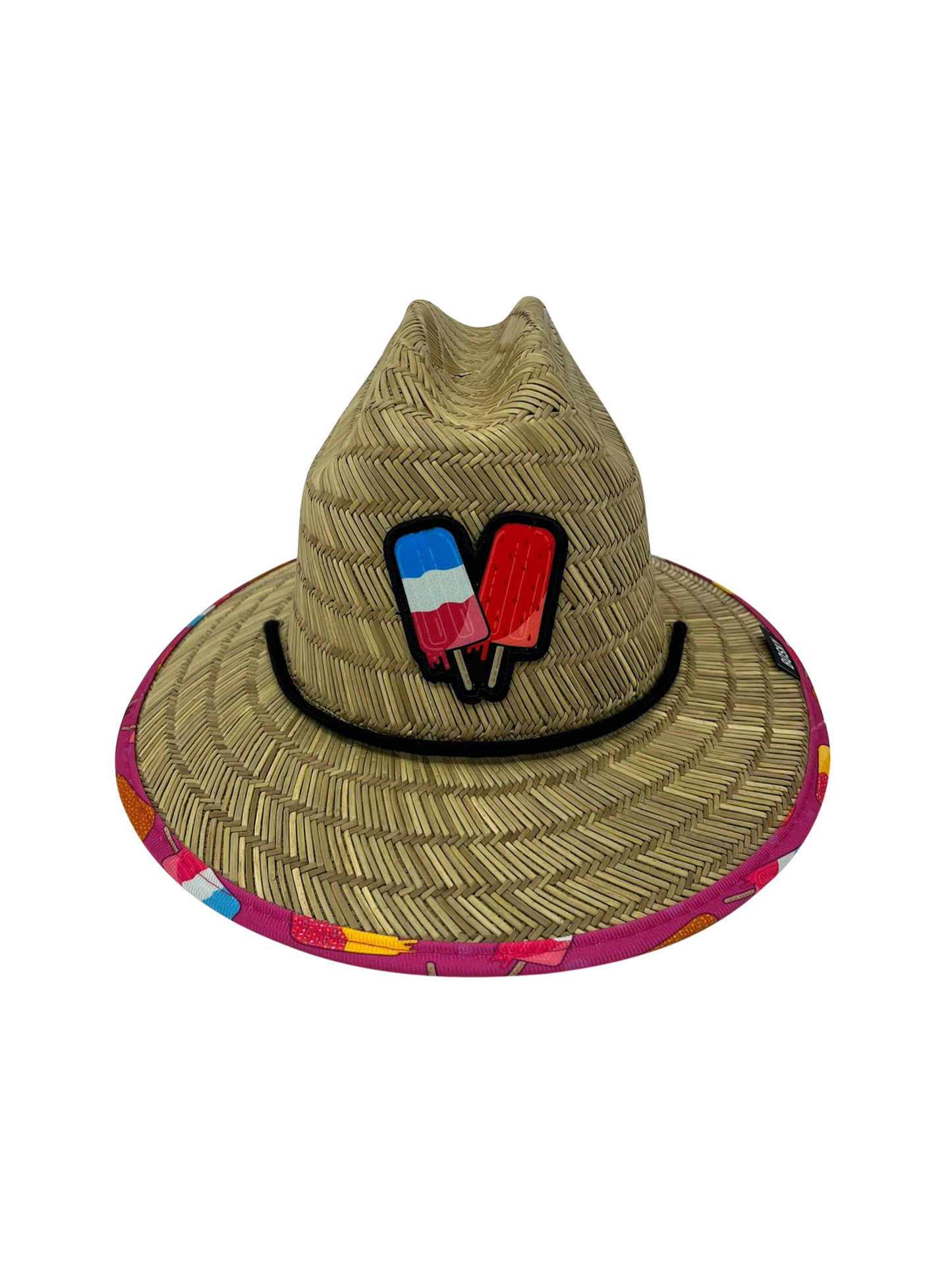 Kid's 3-9 Yrs Popsicle Ice Cream Summer Straw Lifeguard Hat