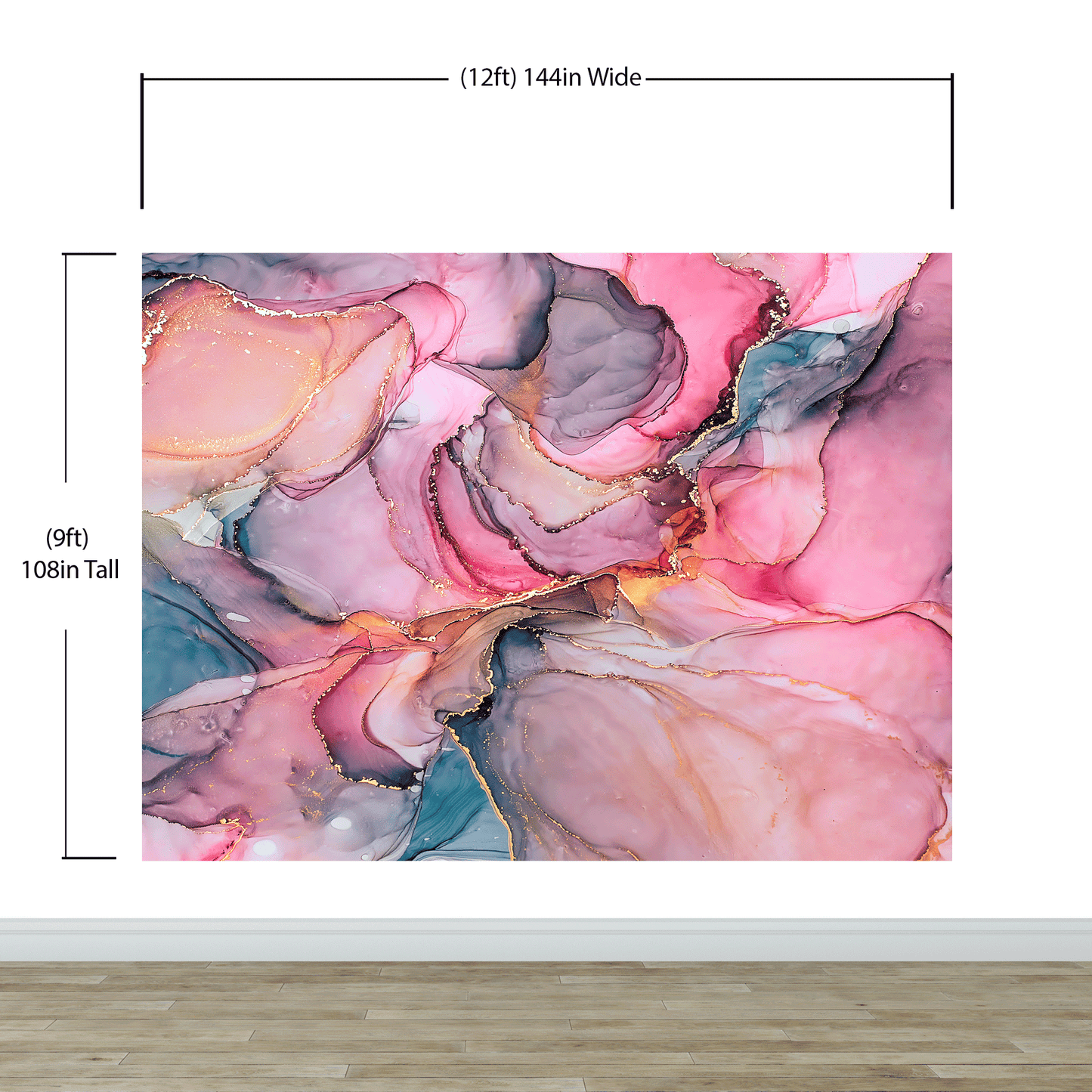 Abstract Alcohol Ink Pattern Wall Mural. Agate Design. Removable Peel and Stick Wallpaper. #6461