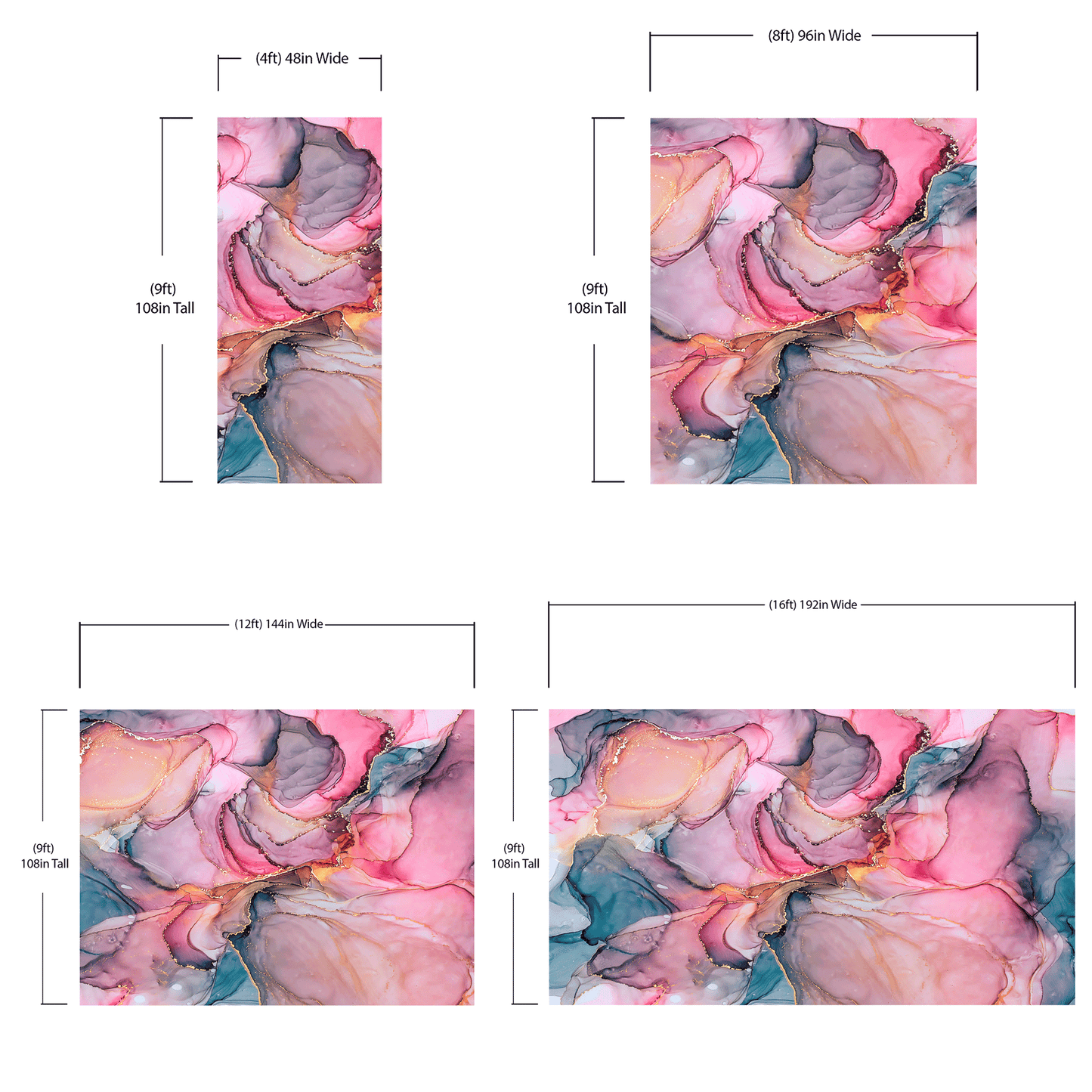 Abstract Alcohol Ink Pattern Wall Mural. Agate Design. Removable Peel and Stick Wallpaper. #6461