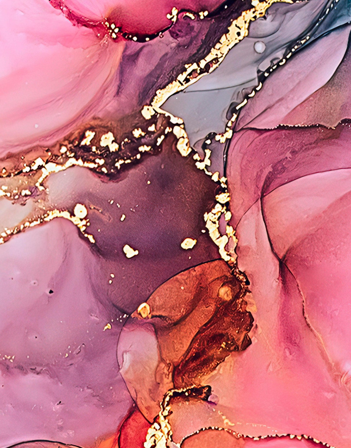 Abstract Alcohol Ink Pattern Wall Mural. Agate Design. Removable Peel and Stick Wallpaper. #6461