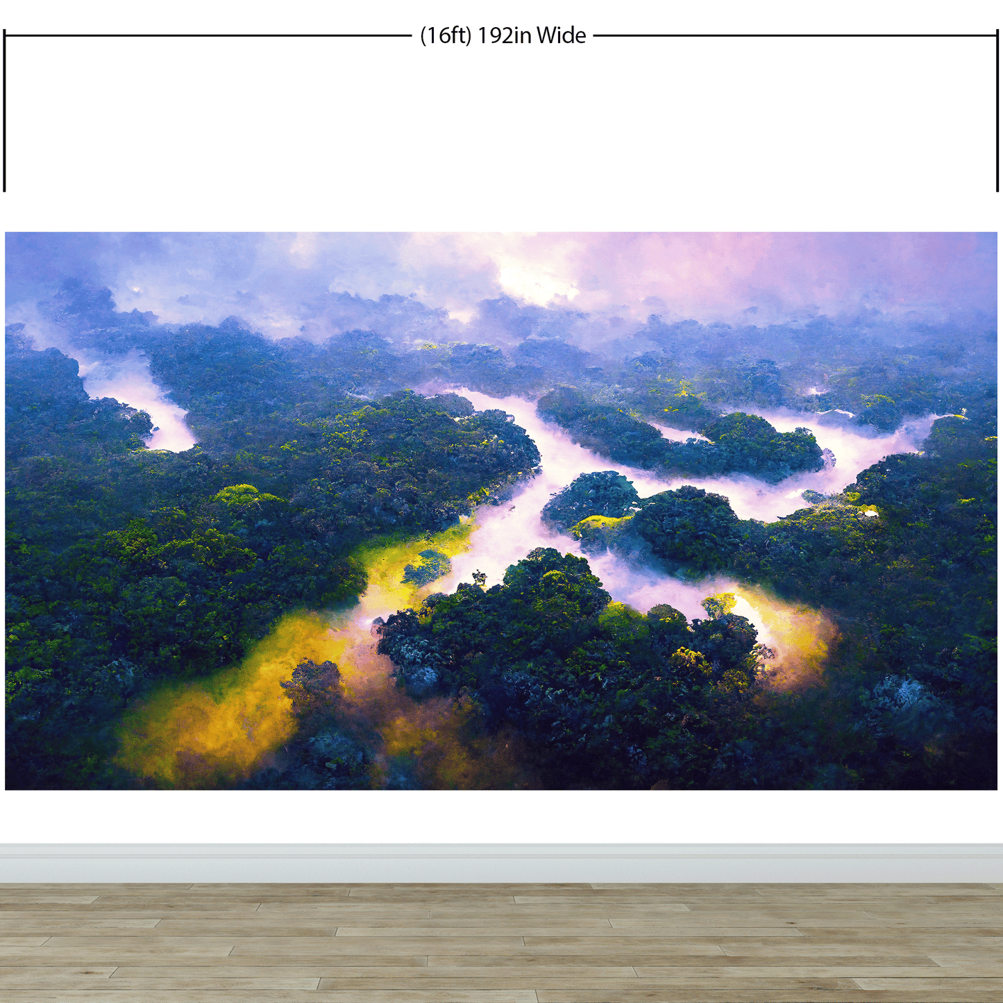 Tropical Rainforest Wall Mural Painting. #6475