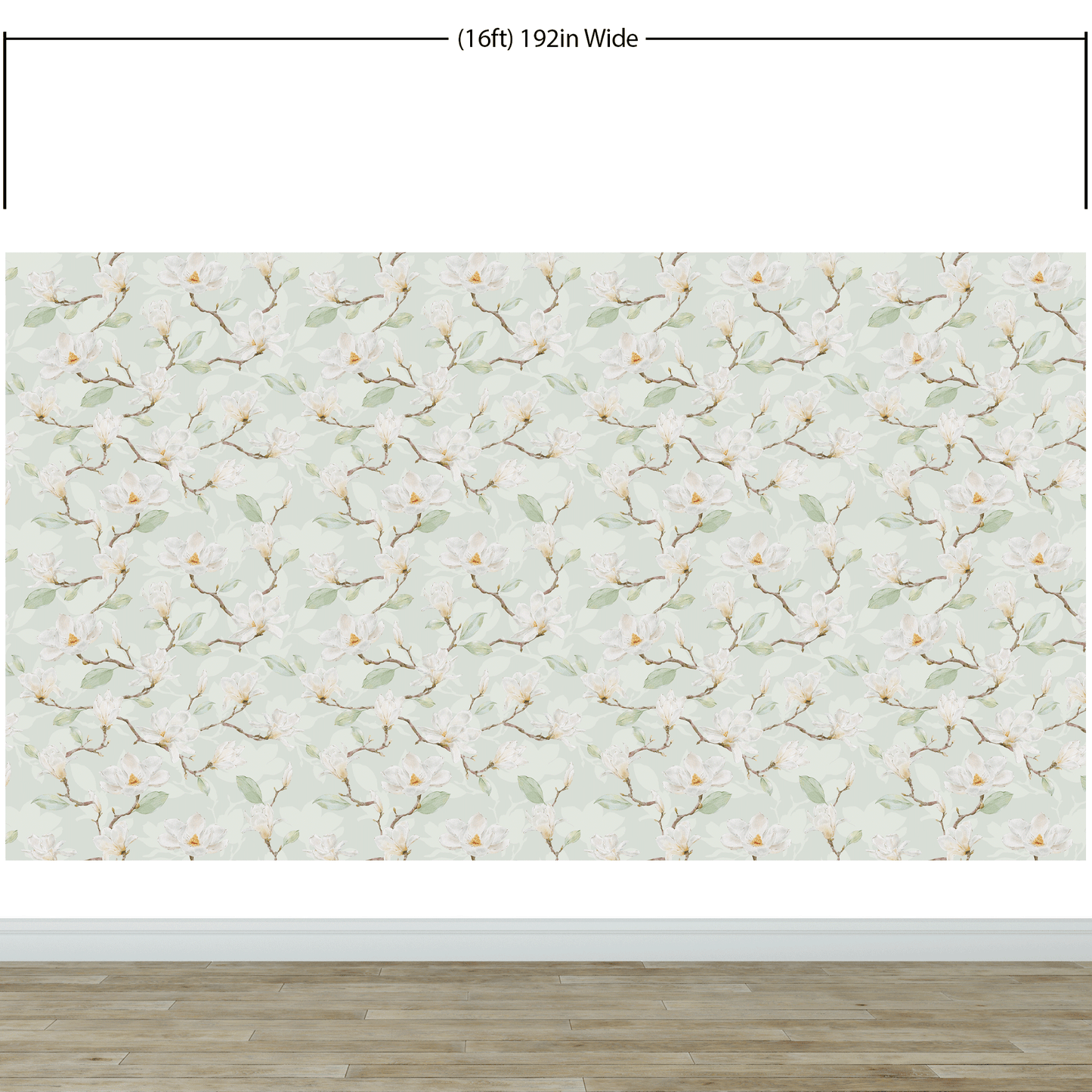 White Magnolia Wall Mural Peel and Stick Wallpaper. #6477
